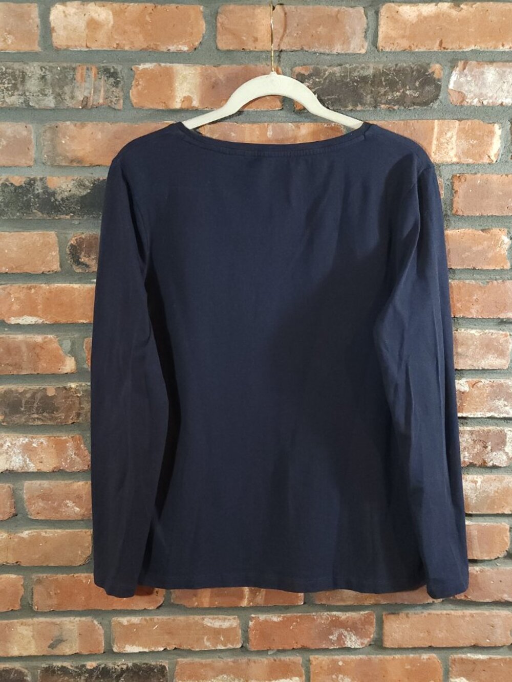 Barbour Farham Long Sleeve Dog Print Tee in Navy Preppy Casual Women's US 10 - Picture 7 of 9